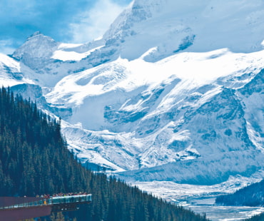 Beautiful Glacier views from the Jasper Glacier Sky Walk