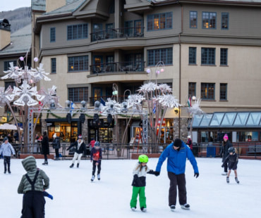 Families at Beaver Creek Ice Rink