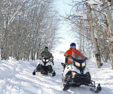 Snowmobiles at Deer Valley