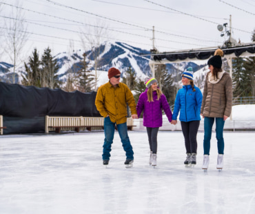 Family Ice Skating at Sun Valley