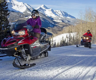 Snowmobiling at Telluride