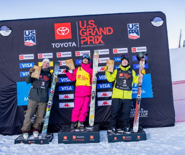 Winners on the podium at mammoth US Grand Prix Freestyle