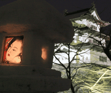 Hirosaki Castle Snow Lantern Festival