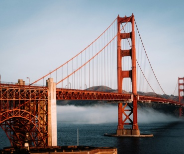 landscape view of the famous Golden Gate Bridge