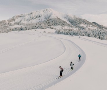 People adventuring on the Cross Country Ski Trails