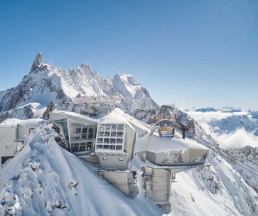 The skyway building high in the mountains