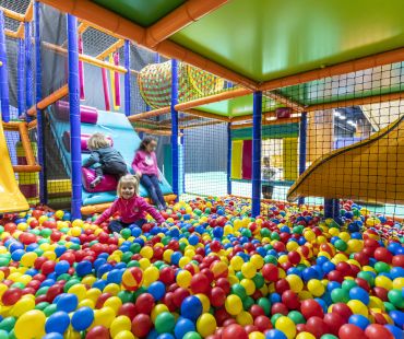 Kids playing in the ball pit