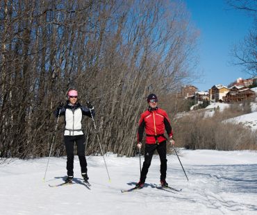 People skiing on nordic trails