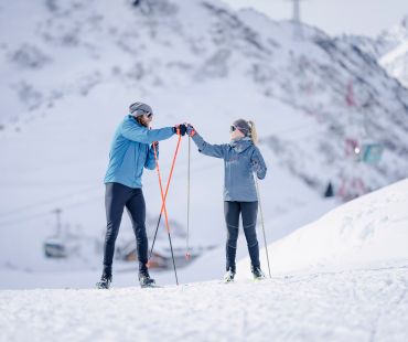 People on the cross country trails