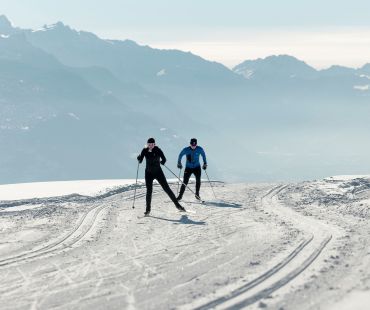 People on the cross country trails