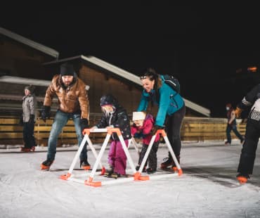 Family Ice Skating at Les 2 Alpes