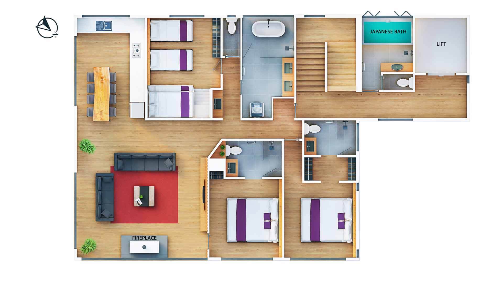 Experience Apartment Floorplan - Hakuba Platinum