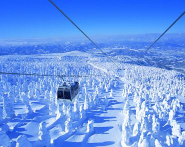 Aerial View of Zao Onsen's Snow Monsters